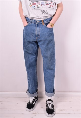 DKNY MENS VINTAGE JEANS W33 L34 BLUE 90'S