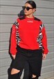 Y2K vintage reworked Hummel zebra fleece sweatshirt