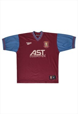 Aston Villa Reebok 1997-1998 Home Football Shirt Made in UK 