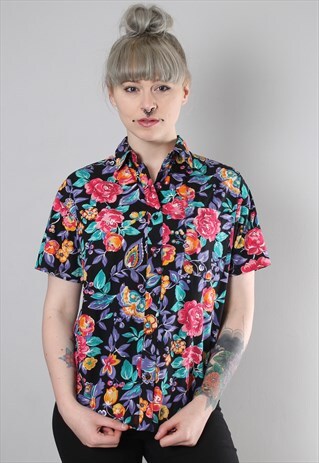 VINTAGE 90S FLORAL PATTERNED SHIRT