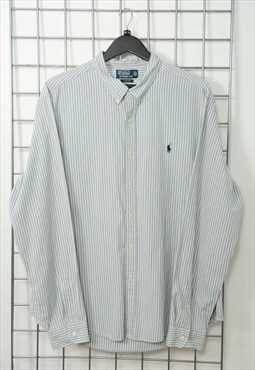 Vintage 90s Polo Ralph Lauren Shirt Striped Size XXL 