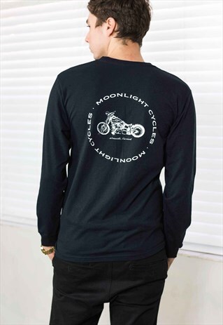 VINTAGE BIKER T-SHIRT LOGO 90S M 8.9