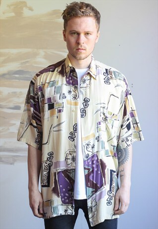 VINTAGE OVERSIZED ABSTRACT SHIRT