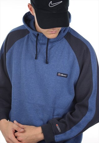 VINTAGE 90S ELLESSE SPELL OUT HOODIE SWEATSHIRT