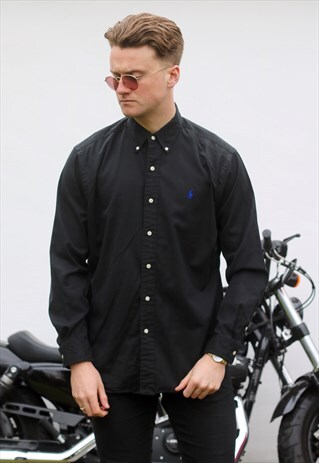 RALPH LAUREN BLAKE USA JET BLACK SHIRT