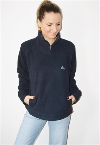90'S ADIDAS VINTAGE 1/4 ZIP FLEECE SWEATSHIRT