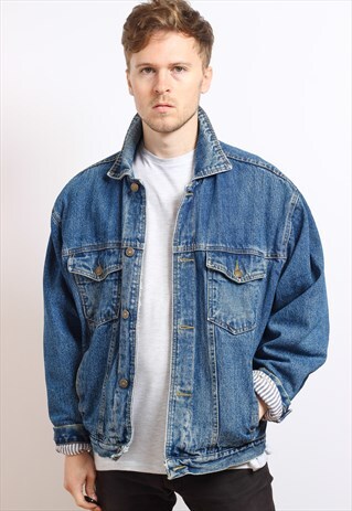 VINTAGE FLEECE LINED DENIM JACKET