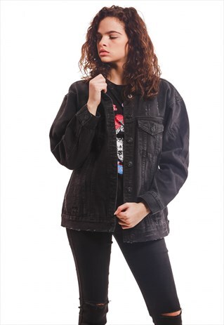 DENIM JACKET OVERSIZE BLACK