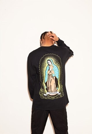 MARY MULTI OVERSIZED BLACK LONG SLEEVED TEE