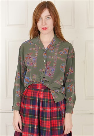 FUNKY PATTERN LADIES VINTAGE BLOUSE