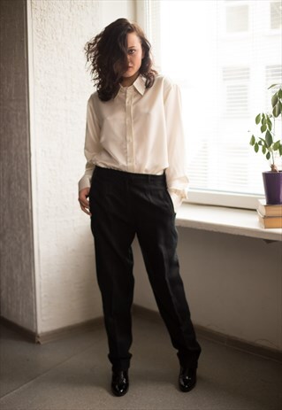 VINTAGE 90'S BLACK SMART TROUSERS