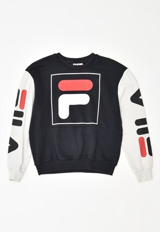 VINTAGE FILA SWEATSHIRT JUMPER BLACK