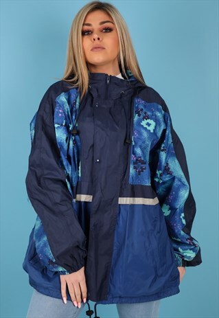 VINTAGE WINDBREAKER JACKET IN MULTI NJ542