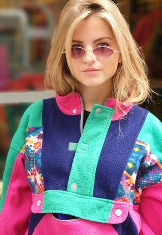 VINTAGE 90S MULTICOLOR SNOWBOARD FLEECE