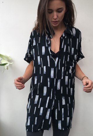 PATTERNED OVERSIZED RETRO VINTAGE UNISEX FESTIVAL SHIRT