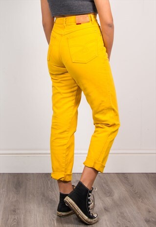 VINTAGE 90'S YELLOW MOM STYLE JEANS