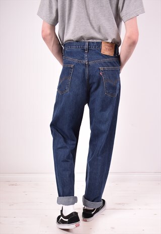 LEVI'S 550 MENS VINTAGE JEANS W33 L32 BLUE 90S