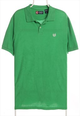 Chaps Ralph Lauren 90's Short Sleeve Button Up Plain Polo Sh
