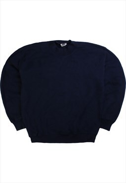 Vintage  Lee Sweatshirt Plain Heavyweight Crewneck Navy Blue