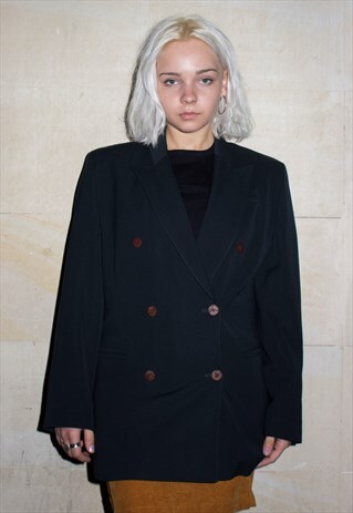 VINTAGE 90S CLASSIC OVERSIZE BLACK JACKET
