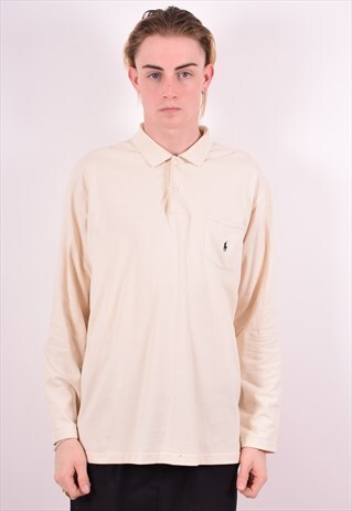 POLO RALPH LAUREN MENS VINTAGE POLO SHIRT LARGE 90S