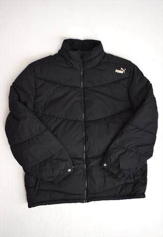 VINTAGE 90S PUMA BLACK PADDED JACKET