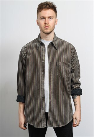 VINTAGE CORDUROY STRIPED SHIRT