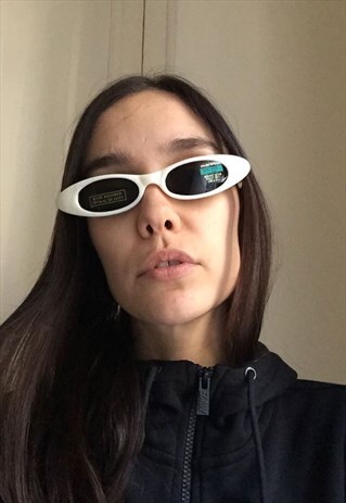 SUPER VINTAGE&FASHION WHITE SUNGLASSES