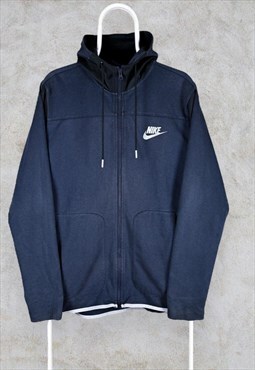 Nike Hoodie Blue Full Zip Men's Medium