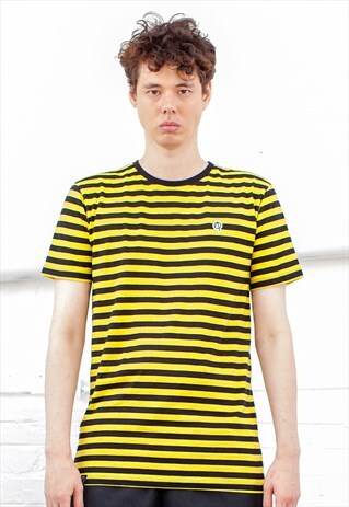 STRIPED CREW NECK STREETWEAR T-SHIRT