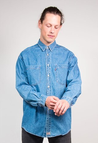 90'S LEVI'S BLUE DENIM SHIRT