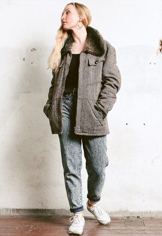 VINTAGE 80S TWEED COAT
