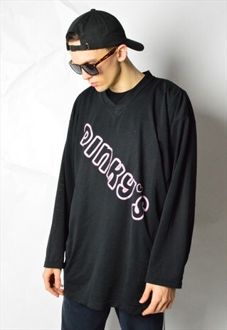 VINTAGE 90S BLACK HOCKEY JERSEY SHIRT