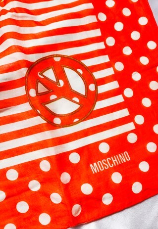 VINTAGE MOSCHINO PATTERNED SCARF