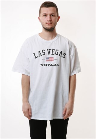90S GILDAN LAS VEGAS NEVADA VINTAGE COTTON T-SHIRT 16952