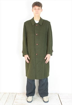 WEYRER Tyroler Loden Vintage Men UK 42 Green Wool Coat DE 52
