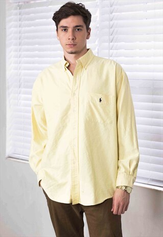 VINTAGE RALPH LAUREN SHIRT LOGO 90S L 13.2