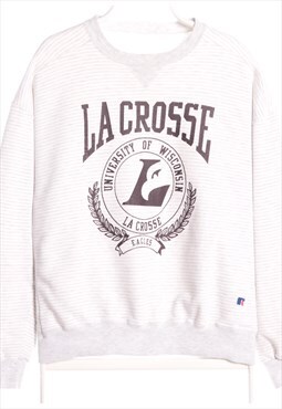 Vintage 90's Unbranded Sweatshirt College White Men's Large