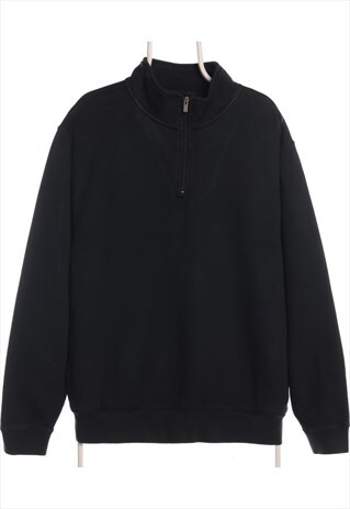 VINTAGE 90'S L.L.BEAN QUARTER ZIP SWEATSHIRT BLACK