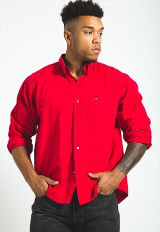 VINTAGE 80S TOMMY HILFIGER CLASSIC SHIRT / S2008