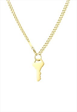 Gold Key to the city necklace