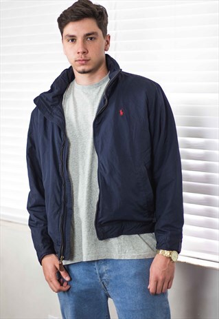 RETRO POLO RALPH LAUREN JACKET LOGO 90S L 32.4