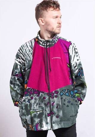 VINTAGE ZIP UP FLEECE JACKET TOP