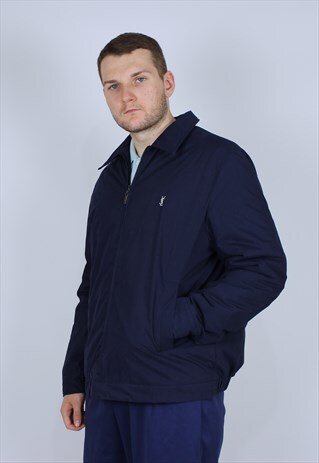 YVES SAINT LAURENT YSL JACKET MEN INSULATE RARE NAVY BLUE