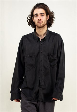 VINTAGE 90'S CASUAL BLACK SHIRT