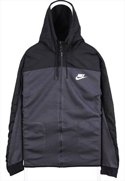Vintage 90's Nike Hoodie Hooded Zip Up Grey XXLarge (2XL)