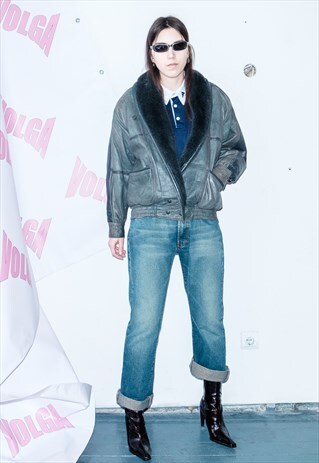 VINTAGE LEATHER FUR JACKET