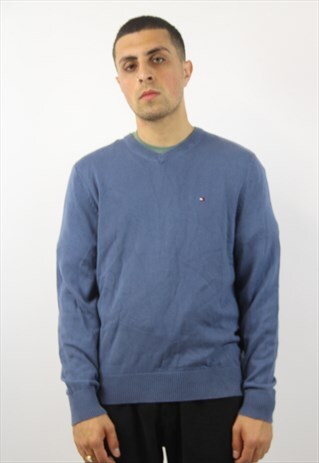 VINTAGE TOMMY HILFIGER BLUE JUMPER