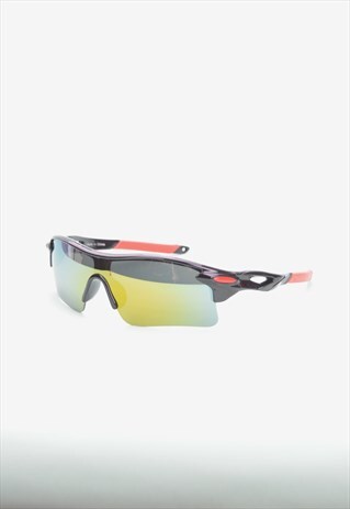VINTAGE BLACK SPORTS RAVE SUNGLASSES