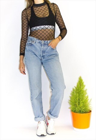 VINTAGE 90'S 501 BUTTON FLY FLATTERING FIT JEAANS